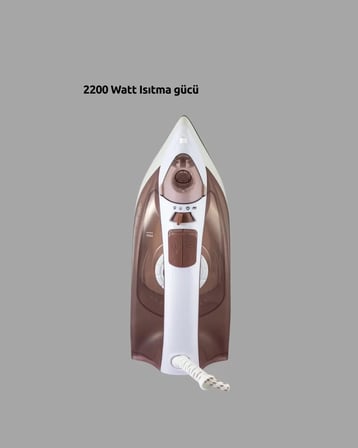Buharlı Ütü 2200W Kireç Önleyici Self Clean Damlatmaz Kahverengi