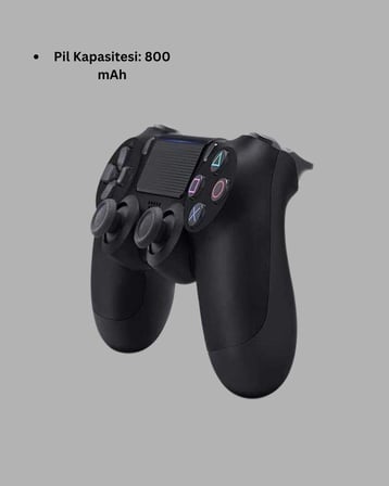 Kablosuz Titreşimli Oyun Kolu – PS4 Uyumlu Ergonomik Tasarım ve Uzun Pil Ömrü