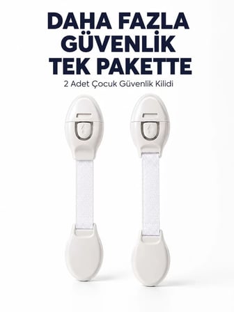 2 Adet Güçlü Yapışkanlı Çocuk Güvenlik Kilidi