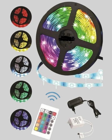 Pratik Kurulumlu 5 Metre Kumandalı Şerit LED