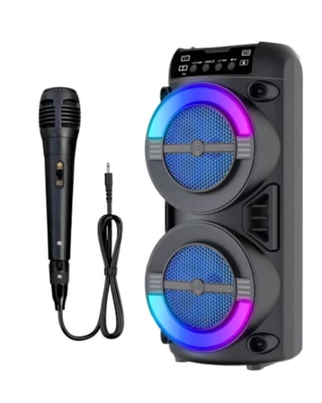 Kablosuz Bluetooth Hoparlör LED Işıklı USB ve TF Kart Destekli