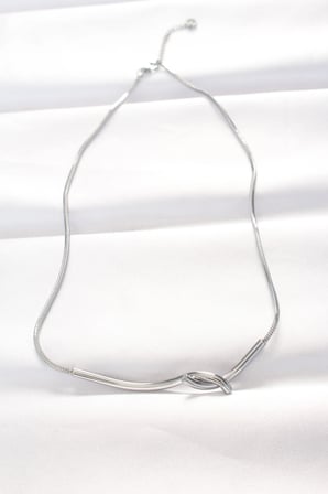 316L Çelik Silver Renk Kolye 5886