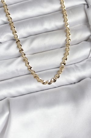 14K Gold Renk Kaplama Zincir Model CM Kadın Kolye 5886