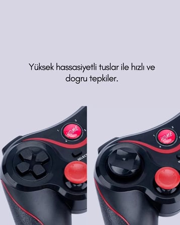 Yüksek Hassasiyetli Kablosuz Oyun Kolu PC ve Mobil Uyumlu