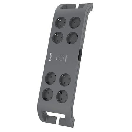 PHILIPS SPN3180A/62 8 Soket Akım Korumalı Priz 900 Joules 2Mt Kablo (Gri)(1923)