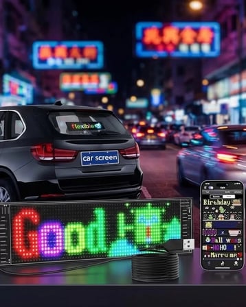 RGB Kayan Yazı LED Panel Telefon Kontrollü Animasyonlu Akıllı Ekran