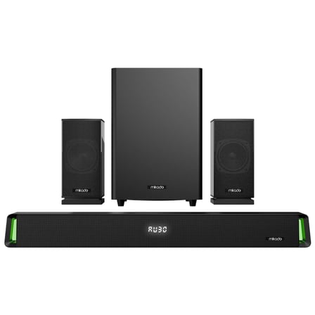MIKADO MD-SBT35 160W 5+1 Masaüstü BT/AUX/USB/HDMI/OPTICAL Soundbar Siyah Kasa Ev Sinema Sistemi(1923)