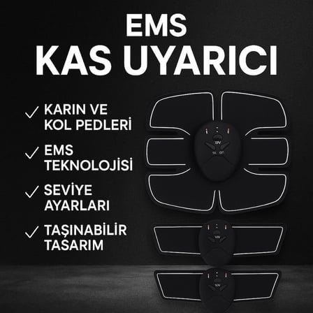 Titreşimli EMS Spor ve Fitness Cihazı Karın Kası Kol Bacak 2025 Model
