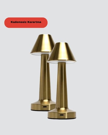 Modern Metal Masa Lambası 3 Işık Renkli Kademesiz Parlaklık Ayarlı
