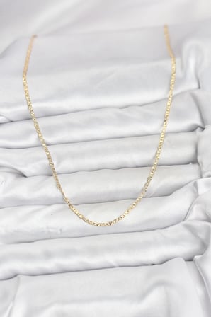 CM 14K Gold Renk Pirinç Lazer Model 60 cm Kadın Kolye 5886