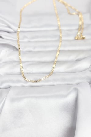 CM 14K Gold Renk Zincir Model 60 cm Kadın Kolye 5886