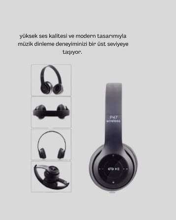 Kablosuz Bluetooth Kulaklık – TF Kart AUX Mikrofonlu Suya Dayanıklı 10m Menzil
