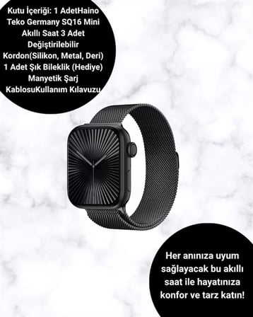 Akıllı Saat SQ-16 Mini Series 10 | Unisex Tasarım Sağlık ve Spor Takibi