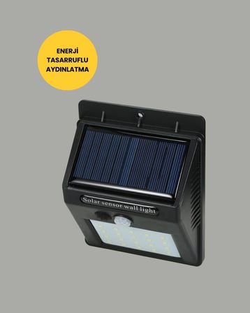 Solar Enerjiyle Çalışan IP65 Su Geçirmez 20 LED Duvar Lambası