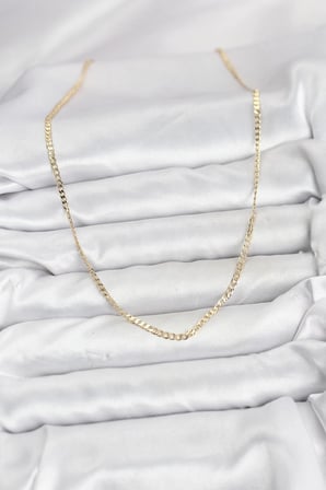 CM 14K Gold Renk Pirinç Zincir Model Kadın Kolye 5886