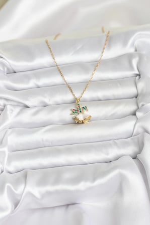 316L Çelik Zincir Gold Renk Chirtsmas Bell Model Yılbaşı Temalı Kadın Kolye 5886