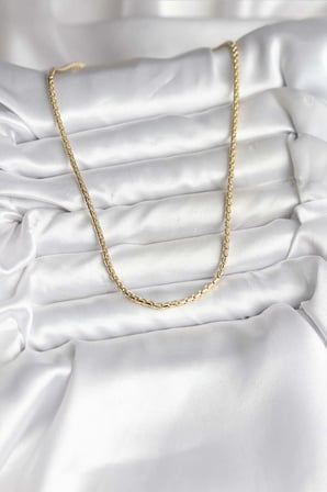 14K Gold Renk Kaplama Zincir Model CM Kadın Kolye 5886