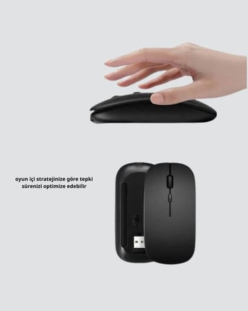 Kablosuz Oyuncu Mouse –  Gelişmiş Optik Sensör Profesyonel ve Oyun Kullanımına Uygun