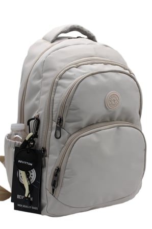 Su Gecirmez Kumas Okul Cantasi Unisex Okul Sirt Cantasi Bej 34600