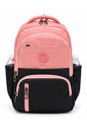 8010 Pudra Siyah ilk Okul Çantası 3'lü Set Unisex Çocuk ilkokul Sırt Çantası