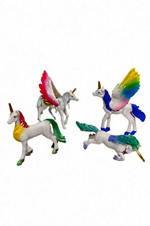At Hayvan Seti Pony 4lü Et Malzeme Ayakta Durabilen Kız Çocuk Eğitici Oyuncak Erkek Çocuk Oyuncaklar