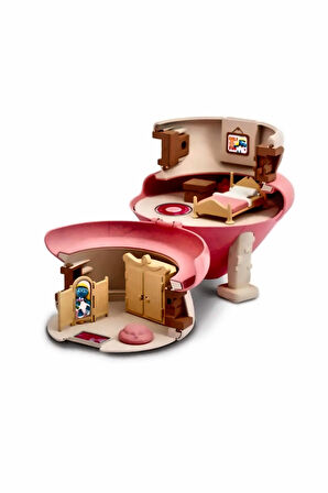 00 Şirinler Mantar Evi Oyun Seti Pembe Şirinler Evi Kız Çocuk Eğitici Oyuncak Erkek Çocuk Oyuncaklar