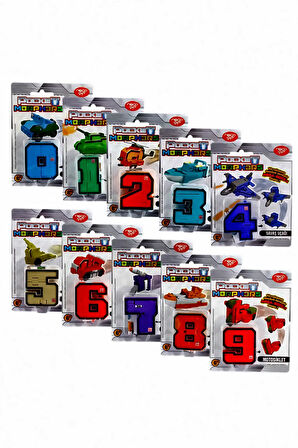 Pocket Morphers Dönüşebilen Numaralar 10'lu Set Kız Çocuk Eğitici Oyuncak Erkek Çocuk Oyuncaklar
