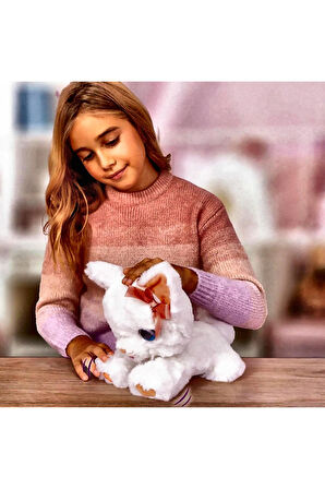 icik Hareketli Ve Sesli Sevimli Peluş Beyaz Kedicik Kız Çocuk Eğitici Oyuncak Erkek Çocuk Oyuncaklar