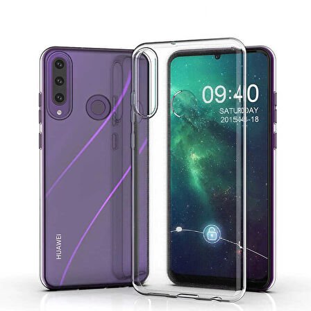Huawei Y6P Kılıf Şeffaf İnce Esnek Silikon Kılıf Zipax-Süper