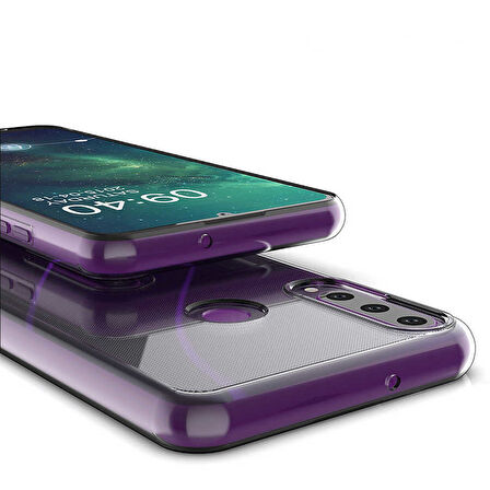 Huawei Y6P Kılıf Şeffaf İnce Esnek Silikon Kılıf Zipax-Süper
