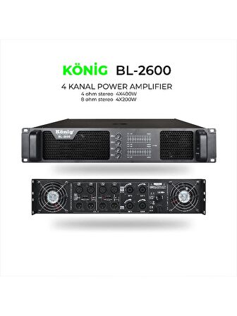 König B–2600 1600 Watt 4 Kanal Power Anfi