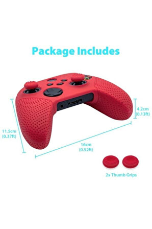 Xbox Series S/x Kollara Uyumlu Silikon Kılıf Ve 2 Analog Koruyucu Set