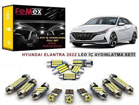 Hyundai Elantra 2022 LED İç Aydınlatma Ampul Seti FEMEX Parlak Beyaz