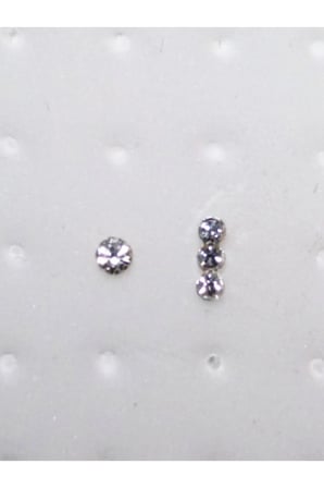 925 Ayar Gümüş  2 Adet Zirkon Taşlı Hızma Set