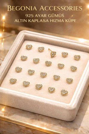 925 Ayar Gümüş Altın Kaplama Zirkon Taşlı Hızma Tragus Küpe Unisex Tek Adet