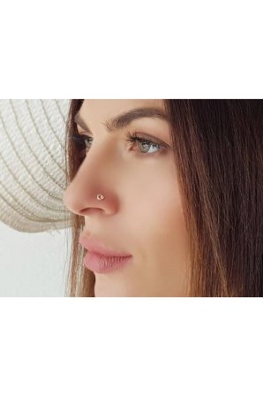 925 Ayar Gümüş 6 Adet Zirkon Taşlı Hızma Küpe Olarak Kullanıma Uygun Ürün Set 9