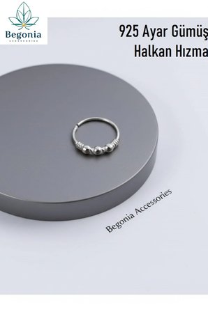 925 Ayar Gümüş Halka figürlü Burgulu Üç Top Piercing Hızma Küpe