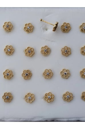 Begonia Accessorıes 925 ayar gümüş gold çiçek hızma.piercing