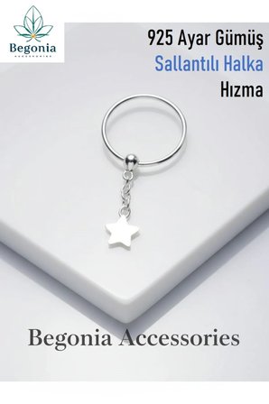 925 Ayar Gümüş Yıldız Figürlü Sallantılı Piercing Hızma Küpe