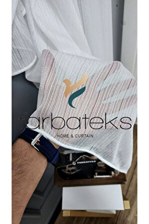 İnce Cizgili Yeni Moda Tül Kruvaze Tiyatro Yanki Tül Perde