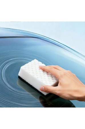 3 Adet Magic Eraser Cam Yağ Filmi Temizleme Süngeri – Araç Camı, Yan Ayna Ve Far İçin Mild Formül Oil Film Remover Glass Cleaner