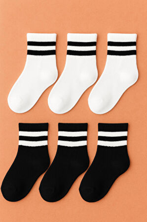 6 Çift Burun Dikişsiz Çemberli Tenis Çocuk Soket