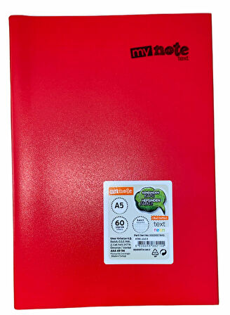 Mynote Text Neon Defter A5 60 Yp Kareli