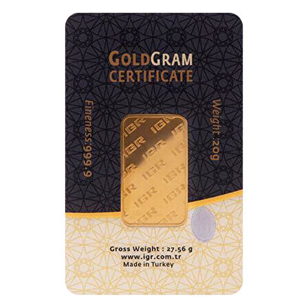 RimaGold 20 gr 24 Ayar 999.9 Milyem İAR Gram Altın