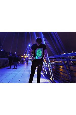 İlluminated Apparel Unisex Siyah Interaktif Tshirt