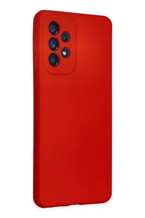 Samsung Galaxy A23 4G Kılıf Nano içi Kadife Silikon - Kırmızı-(5796)