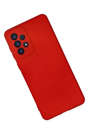 Samsung Galaxy A23 4G Kılıf Nano içi Kadife Silikon - Kırmızı-(5796)