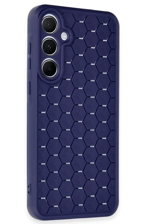 Samsung Galaxy A25 5G Kılıf Petek Silikon Kapak - Lacivert-(5796)