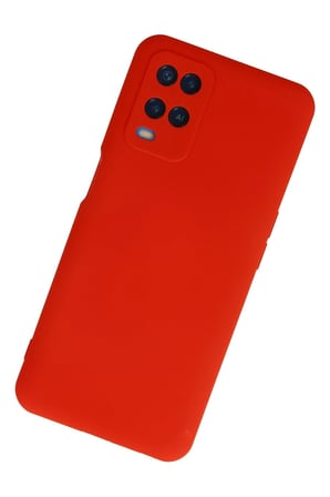 Oppo A54 4G Kılıf Nano içi Kadife Silikon - Kırmızı-(5796)