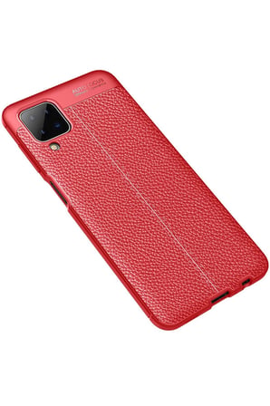 Samsung Galaxy A12 Kılıf Auto Focus Kapak - Kırmızı-(5796)